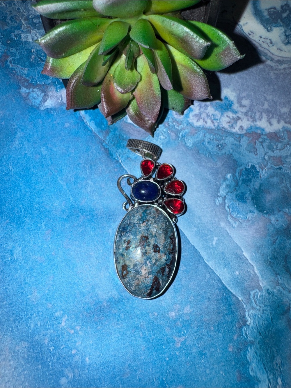 Jasper & Garnet Pendant
